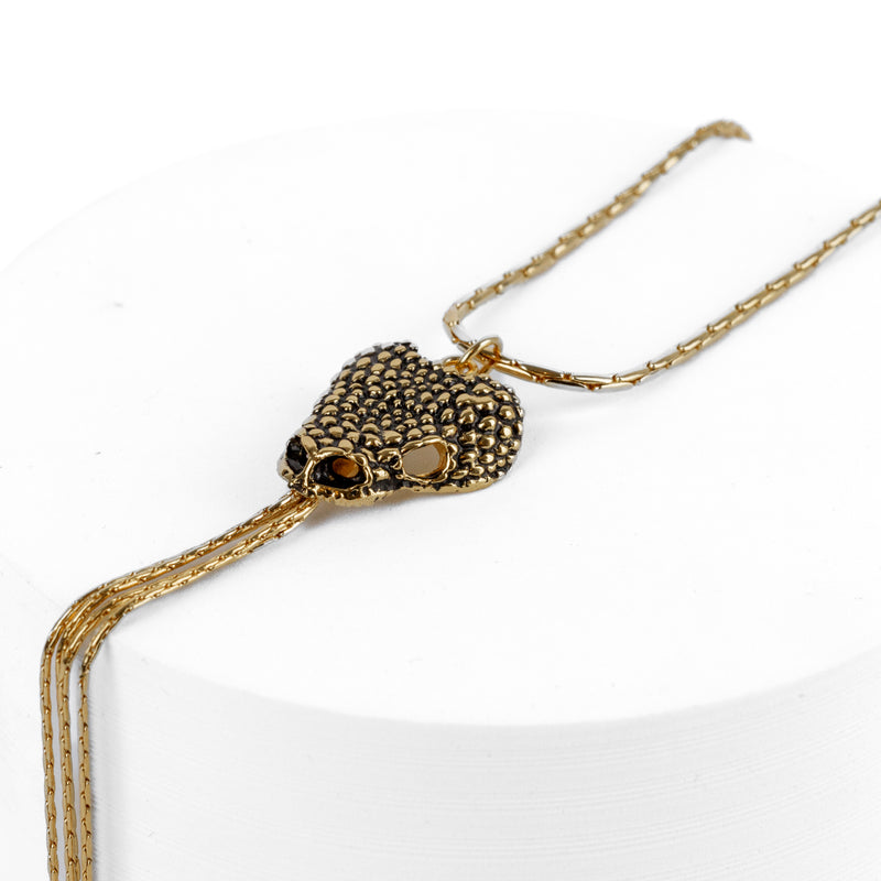 Cascade Snake Head Necklace