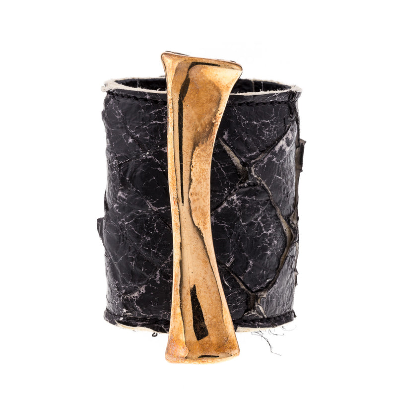 Pirarucu Bone Leather Bracelet