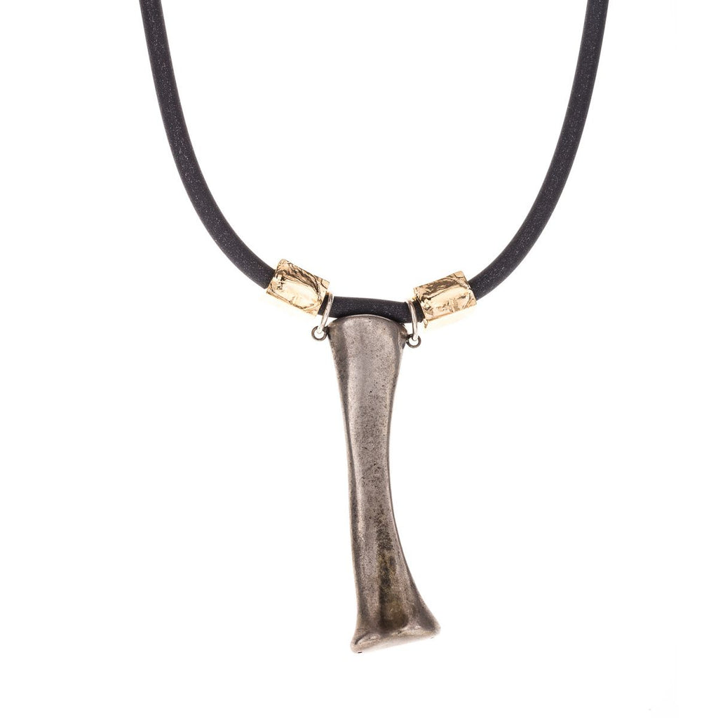 Original necklace with bone pendant