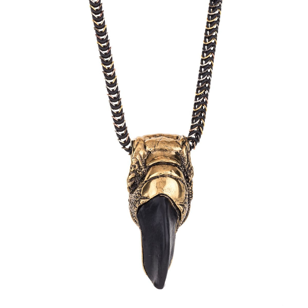 Large necklace with ostrich claw