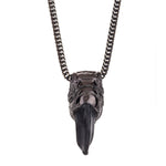 Ostrich claw necklace in dark colors
