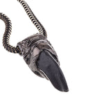 Original ostrich claw necklace seen close up