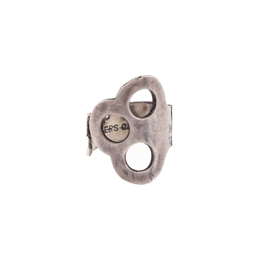 Adjustable men's ring steel color