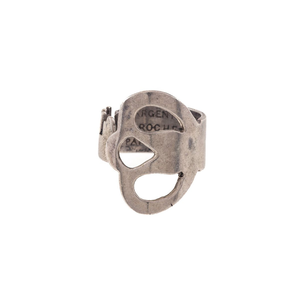 Original steel color clover ring