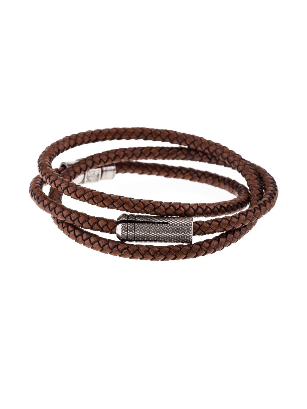 Men's triple leather bracelet