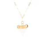 Original small shark tooth necklace with white finish