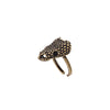Large adjustable snake head ring viewed from the side