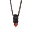 Elastic necklace with red stone