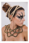 Alternative look with a women's debris cover necklace