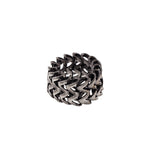 Thick chain ring large stainless steel color