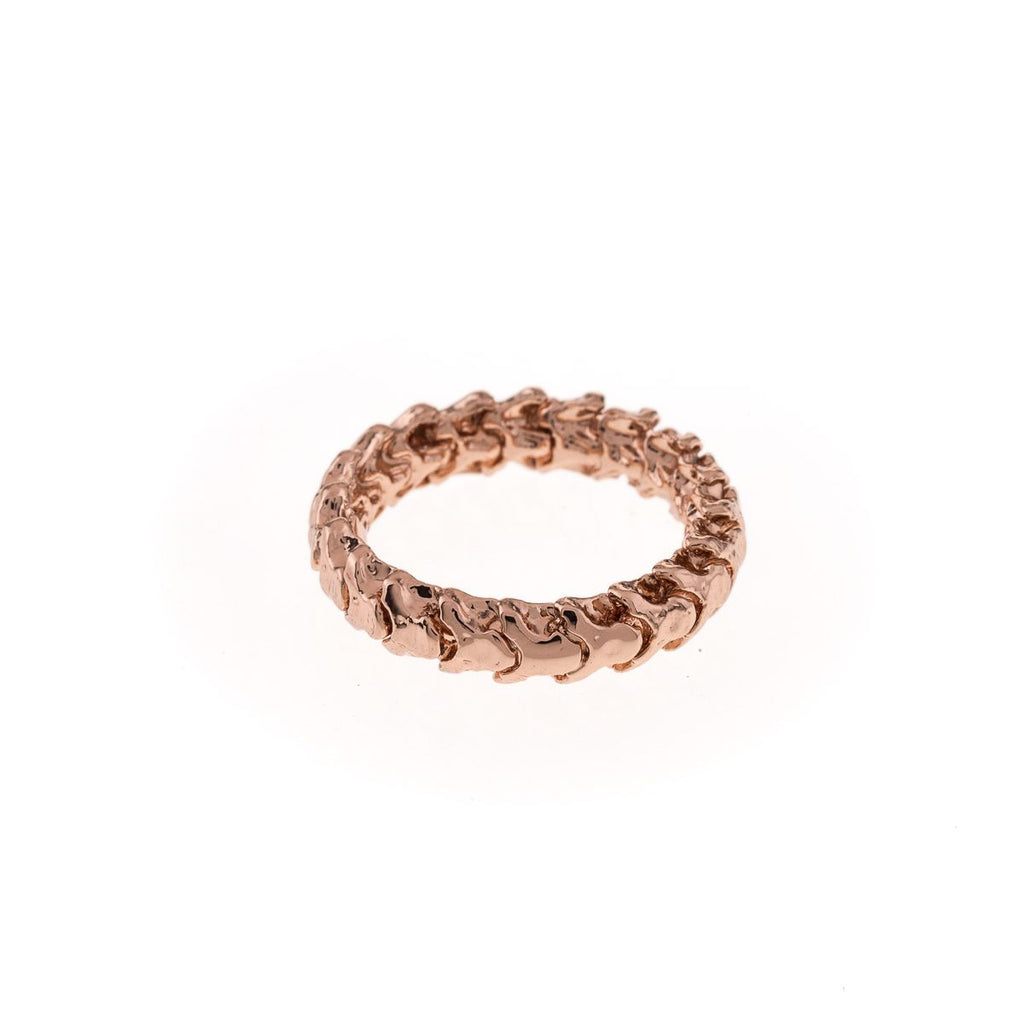 Bronze colored bone link ring
