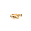 Adjustable gold-colored double claw ring