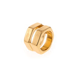 Gold plated double nut ring