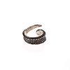 Original crocodile tail ring, front view
