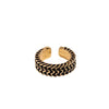 Gold colored open link chain ring