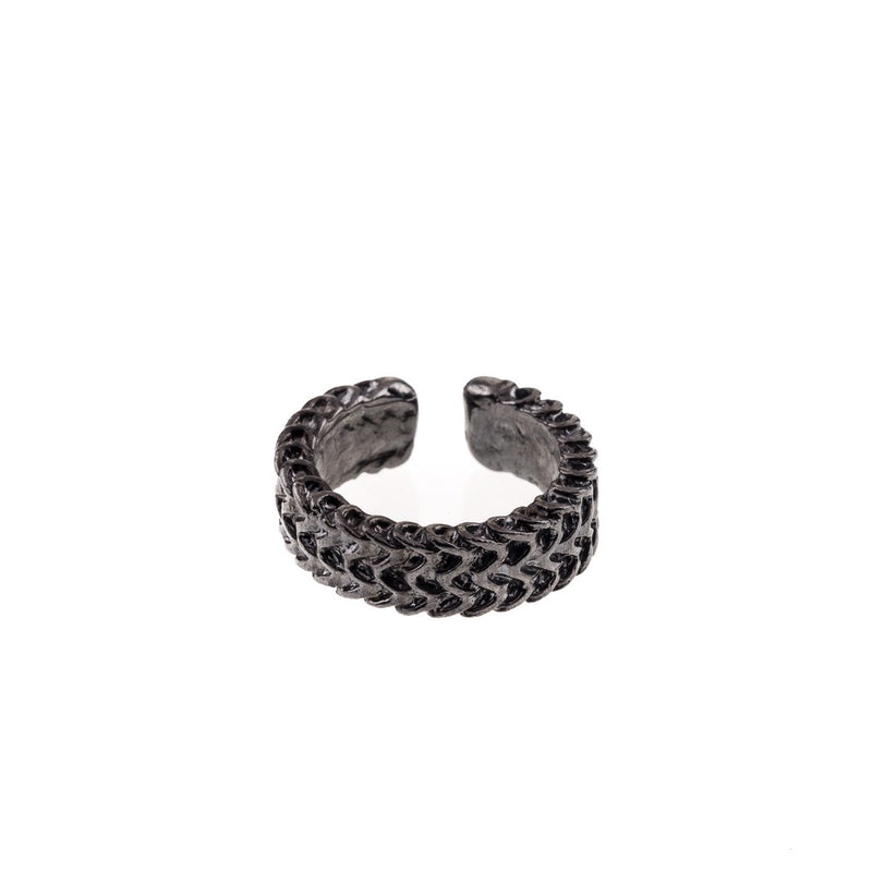 Grey open link chain ring