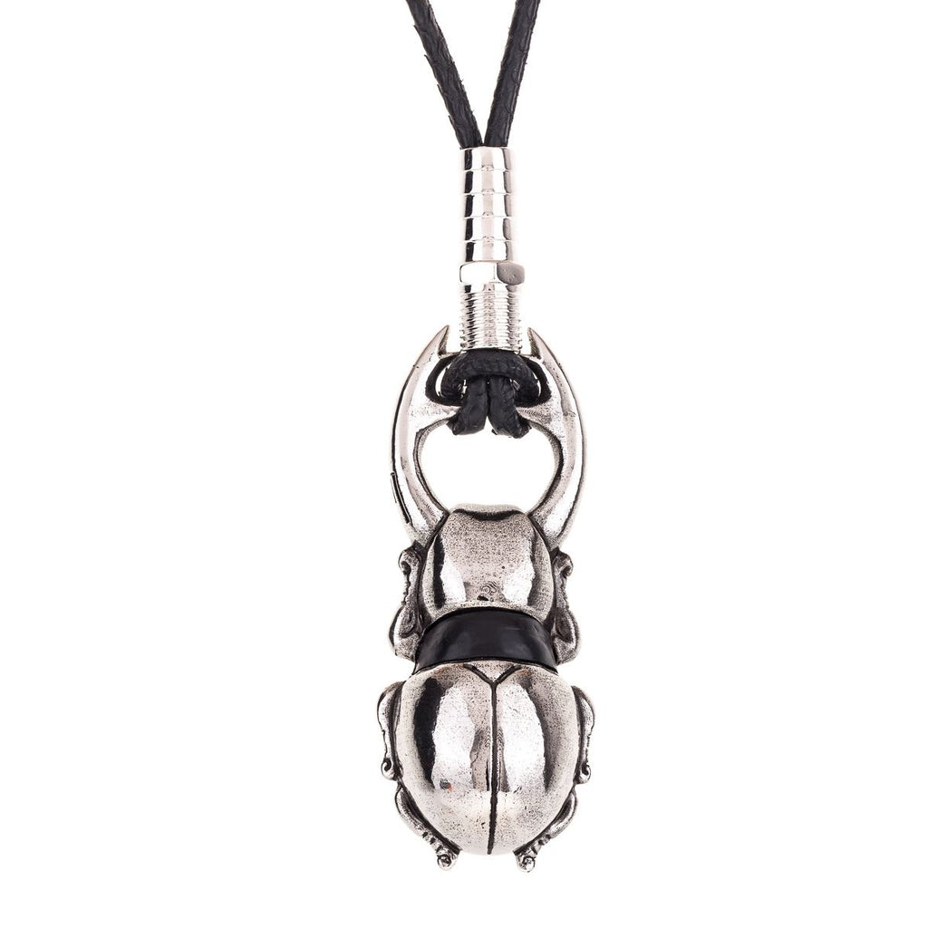 Egyptian scarab pendant in stainless steel color