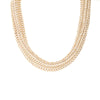 White and gold triangular elastic necklace