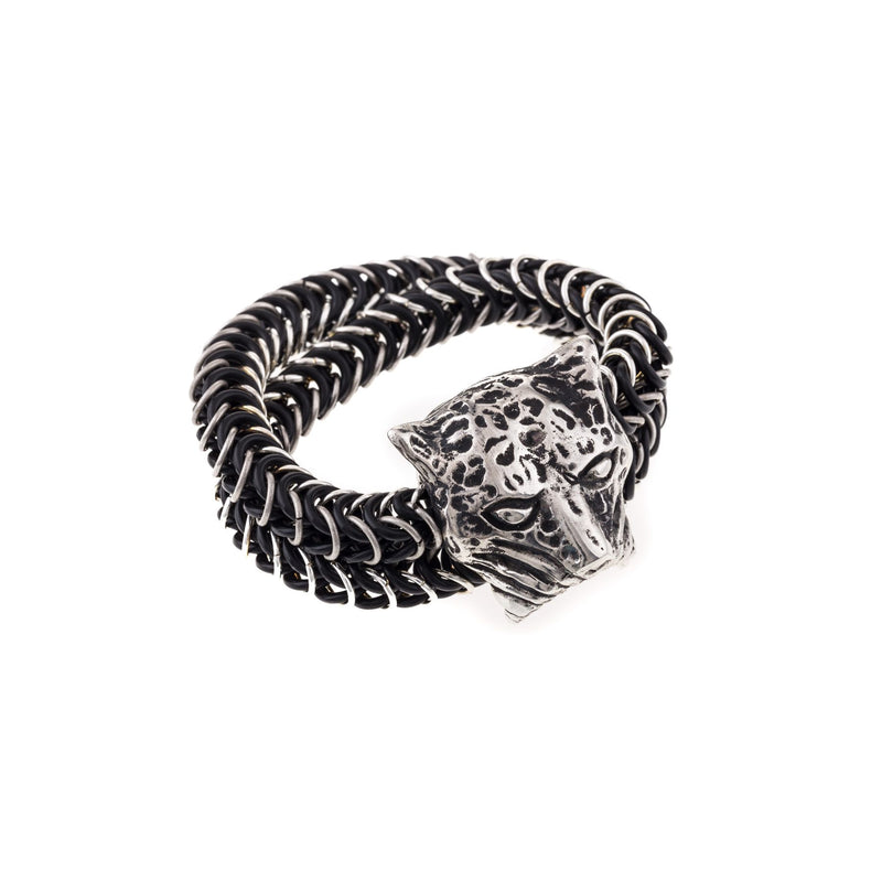 Elastic bracelet jaguar head