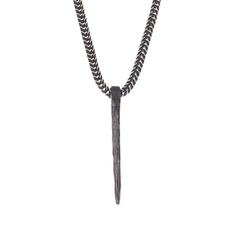 Original steel color nail necklace