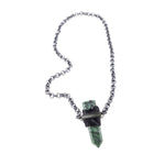 Necklace with ruby zoisite