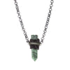 Necklace with zoisite ruby