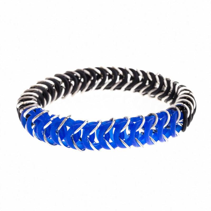 Small blue neon elastic bracelet