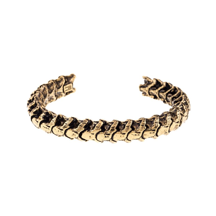 Women's bracelet with gold-plated bone links