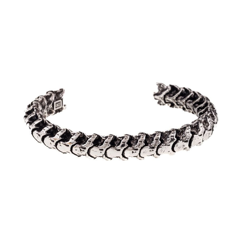 Women's bracelet with bone links worn finish