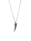 Women's chain necklace with small horn shaped bead