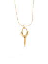 Fine chain necklace with gold plated pendant