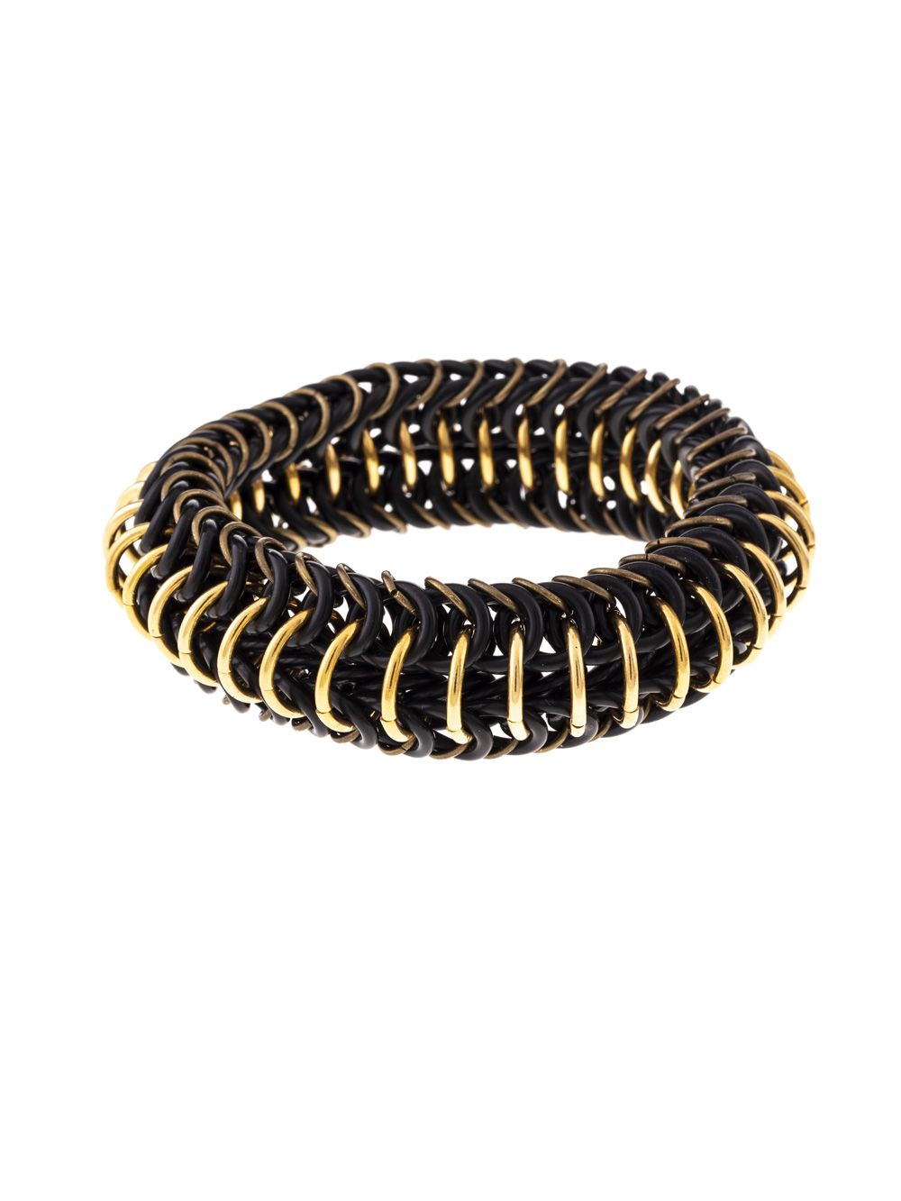 Gold and black elastic bracelet for woman matrix