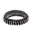 Black and white elastic bracelet for women matrix